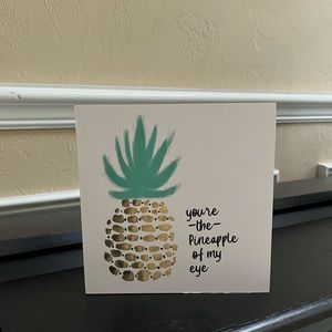Wood pineapple decor